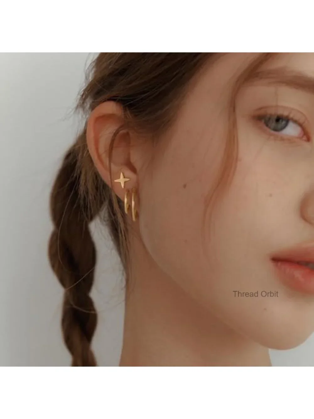 14K Gold Plated 925 Sterling Silver Post Stud Earrings Set Hypoallergenic